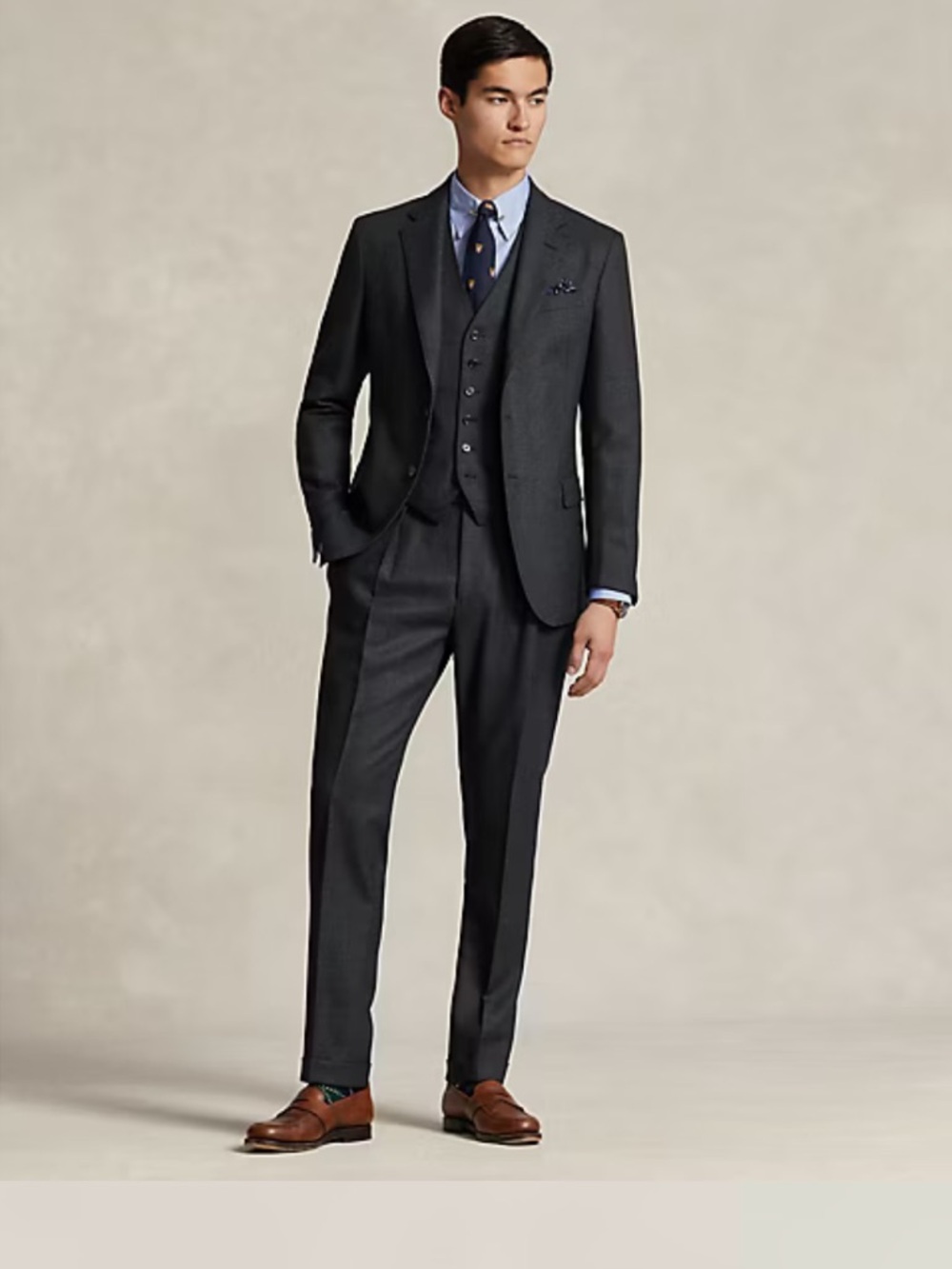 Polo Birdseye Wool 3-Piece Suit
Polo Ralph Lauren 46R
